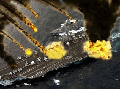 中国导弹狂轰乱炸 ,美军航母岌岌可危! - 军事 -