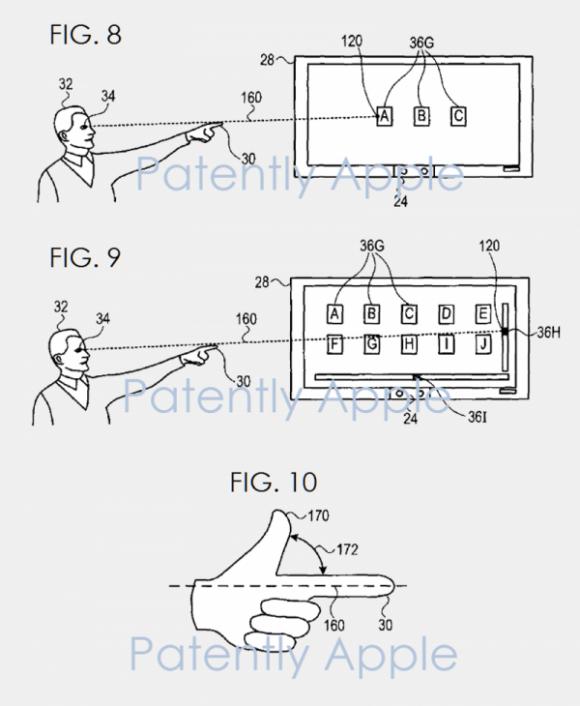 苹果获批一项通过凝视和手势指点控制电视或i
