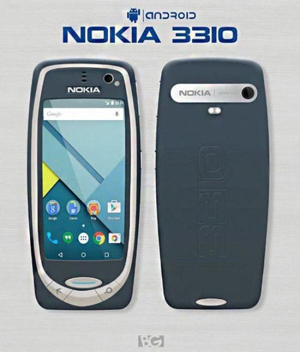 旧机换新颜:复刻版诺基亚3310手机概念图曝光