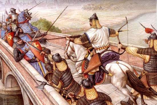 蒙古铁骑对阵欧洲骑士,欧洲联军伏尸堆积如山