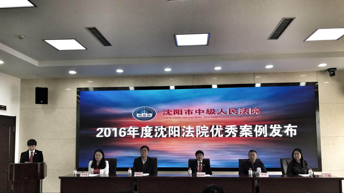 沈阳市中级人民法院发布2016年度九大优秀案